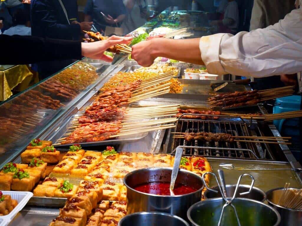 Opti food service display at restaurant.